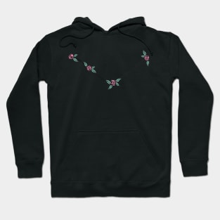 Canes Venatici (Hunting Dogs) Constellation Roses and Hearts Doodle Hoodie